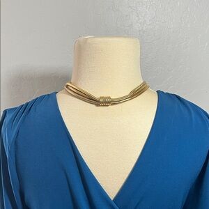 Elegant Golden toneChoker Necklace and Bracelet.